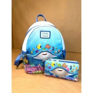 Loungefly Disney Pixar Finding Nemo "Nemo & Friends" Mini Backpack and Wallet